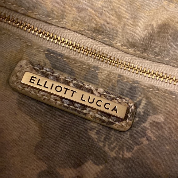 Elliot Lucca Large Purse. Brown/Tan Snakeskin. 17x12 - Picture 8 of 16